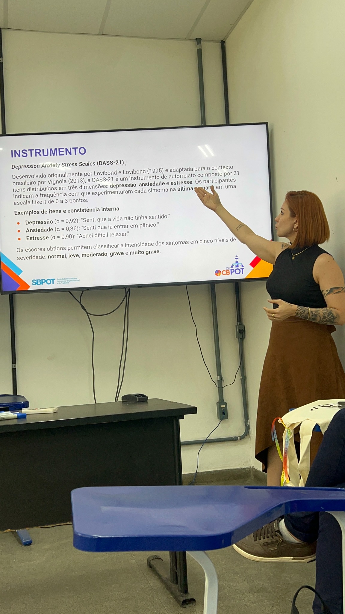 Hag Schultz apresentando trabalho no CBPOT 2026.